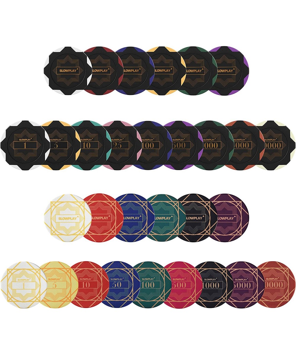 Poker Chip Sample Set | Nash Clay Poker Chips & Ceramic Poker Chips | Numbered Chips Blank Chips | 50pcs per Pack $34.13 Casi...