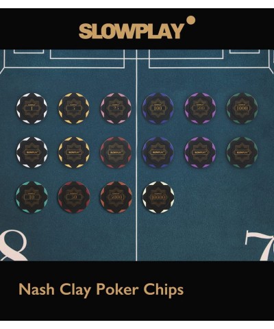 Poker Chip Sample Set | Nash Clay Poker Chips & Ceramic Poker Chips | Numbered Chips Blank Chips | 50pcs per Pack $34.13 Casi...