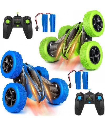 2PACK RC Stunt Car Remote Control Car for Kids 2.4Ghz High Speed Rock Crawler Vehicle 360 Rotating 4WD Off Road Double Sided ...