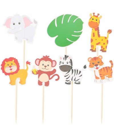 Jungle Animal Centerpiece Cards and Sticks Jungle Animal Party Decorations Table Toppers for Baby Shower Birthday Party Suppl...