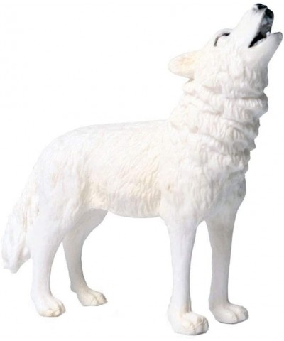 Animal Figures Realistic Roaring Wolf Plastic Early Educational Toys Cupcake Topper Party Gift for Kids 3+ Year Old(White) $1...