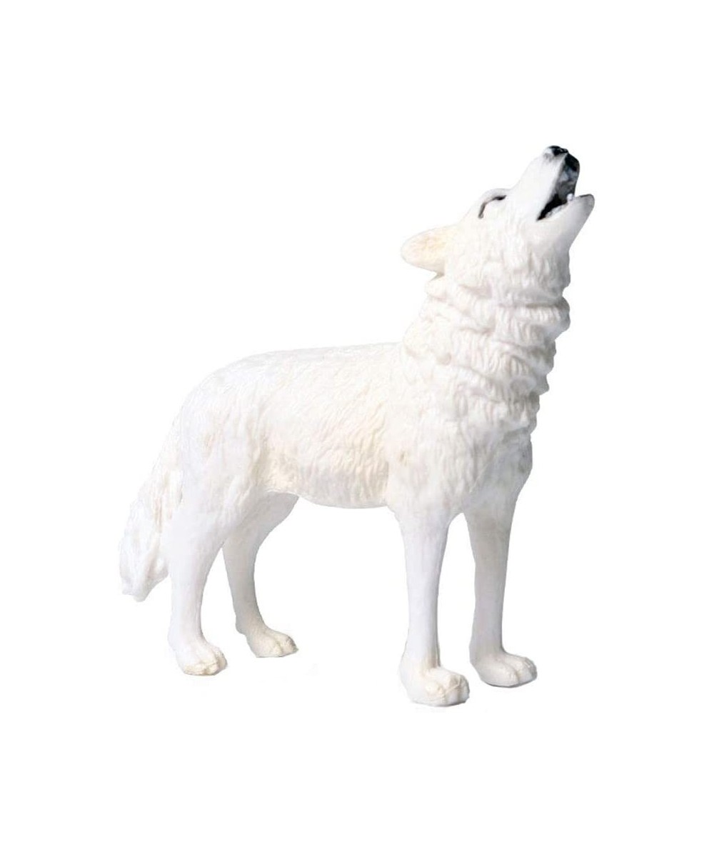 Animal Figures Realistic Roaring Wolf Plastic Early Educational Toys Cupcake Topper Party Gift for Kids 3+ Year Old(White) $1...