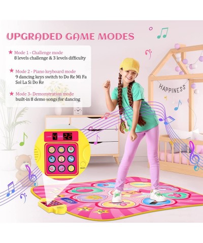 Dance Mat Kids Toys for Girls Age 4-8 Music Dance Game Princess Dance Pad with LED Lights 8 Challenge Levels 8 Demo Songs Chr...