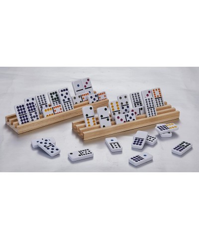 Domino Set for Adults Domino Double 12 Set for Classic Board Games Mexican Train Dominoes Domino Set with 4 Wooden Racks Doub...