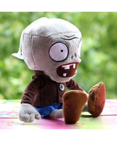 12" PVZ Plush Zombies Brown Coat Toys Normal Zombies PVZ 1 2 Stuffed Soft Doll Gray Zombies New $21.39 Plush Figure Toys