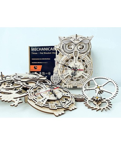 Owl Clock - 3D Puzzle Wooden Toys Craft Kits DIY Model Gift for Adults Brain Teaser Puzzles STEM Building Model Toy Gift for ...