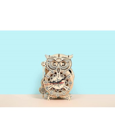 Owl Clock - 3D Puzzle Wooden Toys Craft Kits DIY Model Gift for Adults Brain Teaser Puzzles STEM Building Model Toy Gift for ...