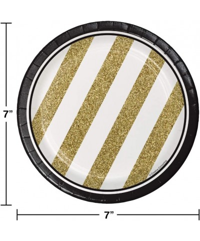 Black and Gold Dessert Plates 24 ct $21.61 Kids' Party Tableware