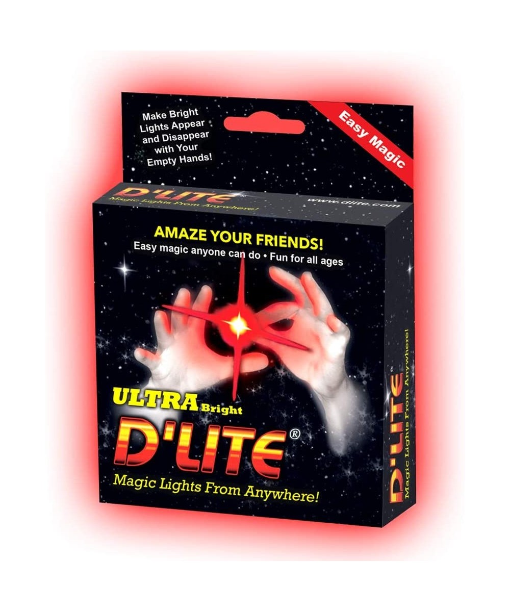 D'lites Regular Red Lightup Magic - Thumbs Set / 2 Original Amazing Ultra Bright Light - Closeup & Stage Magic Tricks - Easy ...