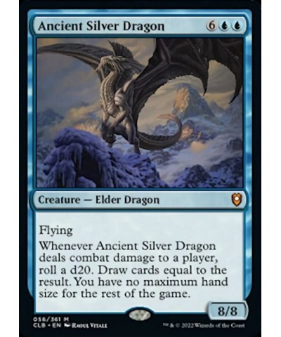 Magic: the Gathering - Ancient Silver Dragon (056) - Battle for Baldur's Gate $57.20 Trading Cards & Accessories