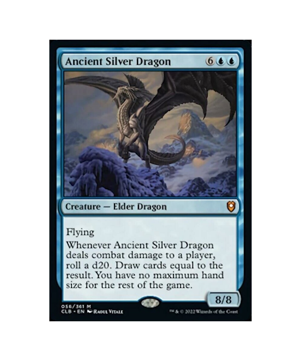 Magic: the Gathering - Ancient Silver Dragon (056) - Battle for Baldur's Gate $57.20 Trading Cards & Accessories