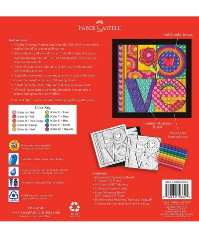 Color By Number Love Art Kit - Premium Kids Crafts $19.66 Craft Kits