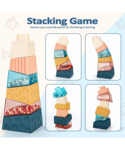 Stacking Blocks 6Pcs Baby Blocks Stacking Toys for Toddlers Early Educational Learning Montessori Toys for Babies Toddler Blo...