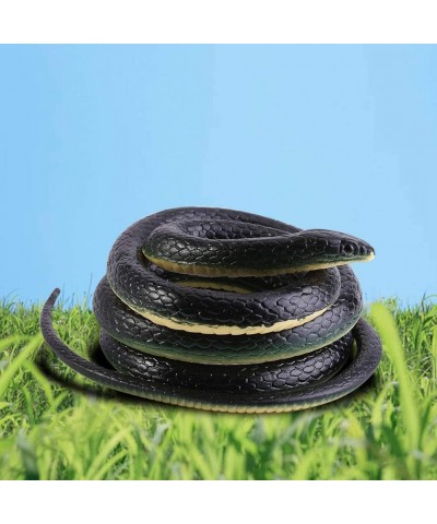 Rubber Snake 130cm Long Realistic Soft Flexible Rubber Snake Garden Props Funny Joke Prank Toy as Great Gift for Your Friends...