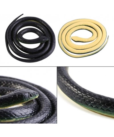 Rubber Snake 130cm Long Realistic Soft Flexible Rubber Snake Garden Props Funny Joke Prank Toy as Great Gift for Your Friends...