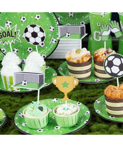 180pcs Soccer Party Decorations Sports Theme Party Supplies Set - Balloon Arch Garland Cake Toppers Latex Balloon Happy Birth...