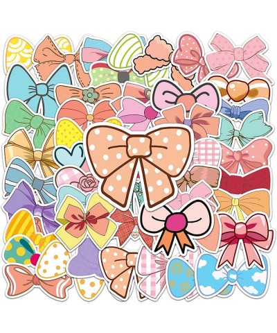 50Pcs Bow Knot Stickers Cartoon Cute Colorful Bow Tie Bowknot Fresh Girl Love Waterproof DIY Skateboard Phone Guitar Laptops ...