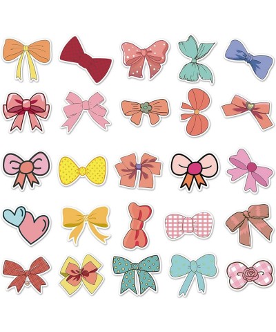 50Pcs Bow Knot Stickers Cartoon Cute Colorful Bow Tie Bowknot Fresh Girl Love Waterproof DIY Skateboard Phone Guitar Laptops ...