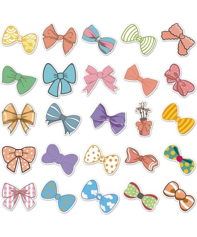 50Pcs Bow Knot Stickers Cartoon Cute Colorful Bow Tie Bowknot Fresh Girl Love Waterproof DIY Skateboard Phone Guitar Laptops ...