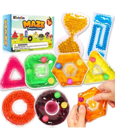 Sensory Water Beads Toys for Kids - 8 Pack Maze Sensory Toys for Toddler Gel Filled Learning Toys Sensory Toys for Autism/Anx...