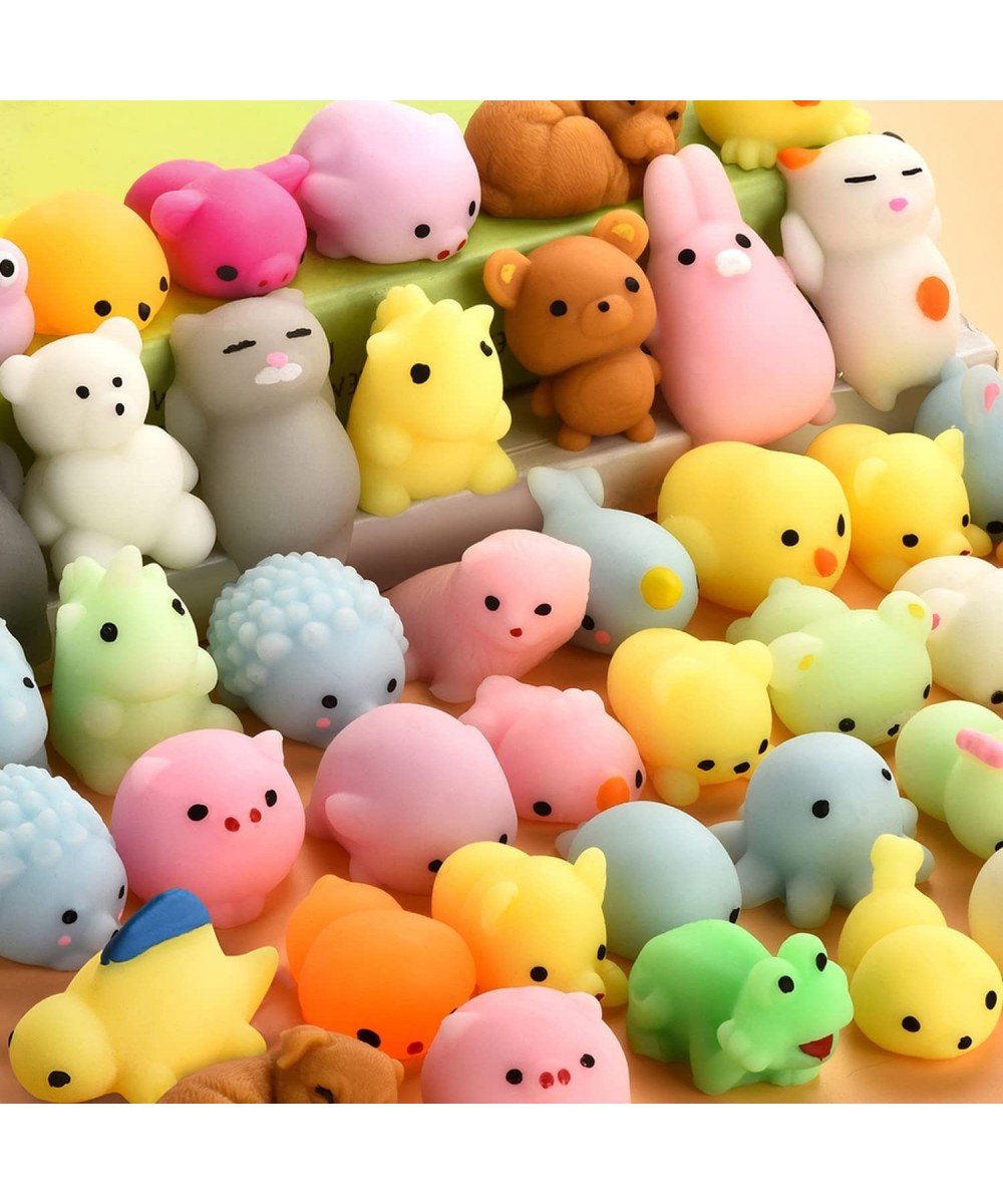 76 Pcs Mochi Squishy Toys Bulk Mini Dinosaur Kawai Animals Squishy for Kids Party Favors Stress Relief Toy Classroom Prizes E...