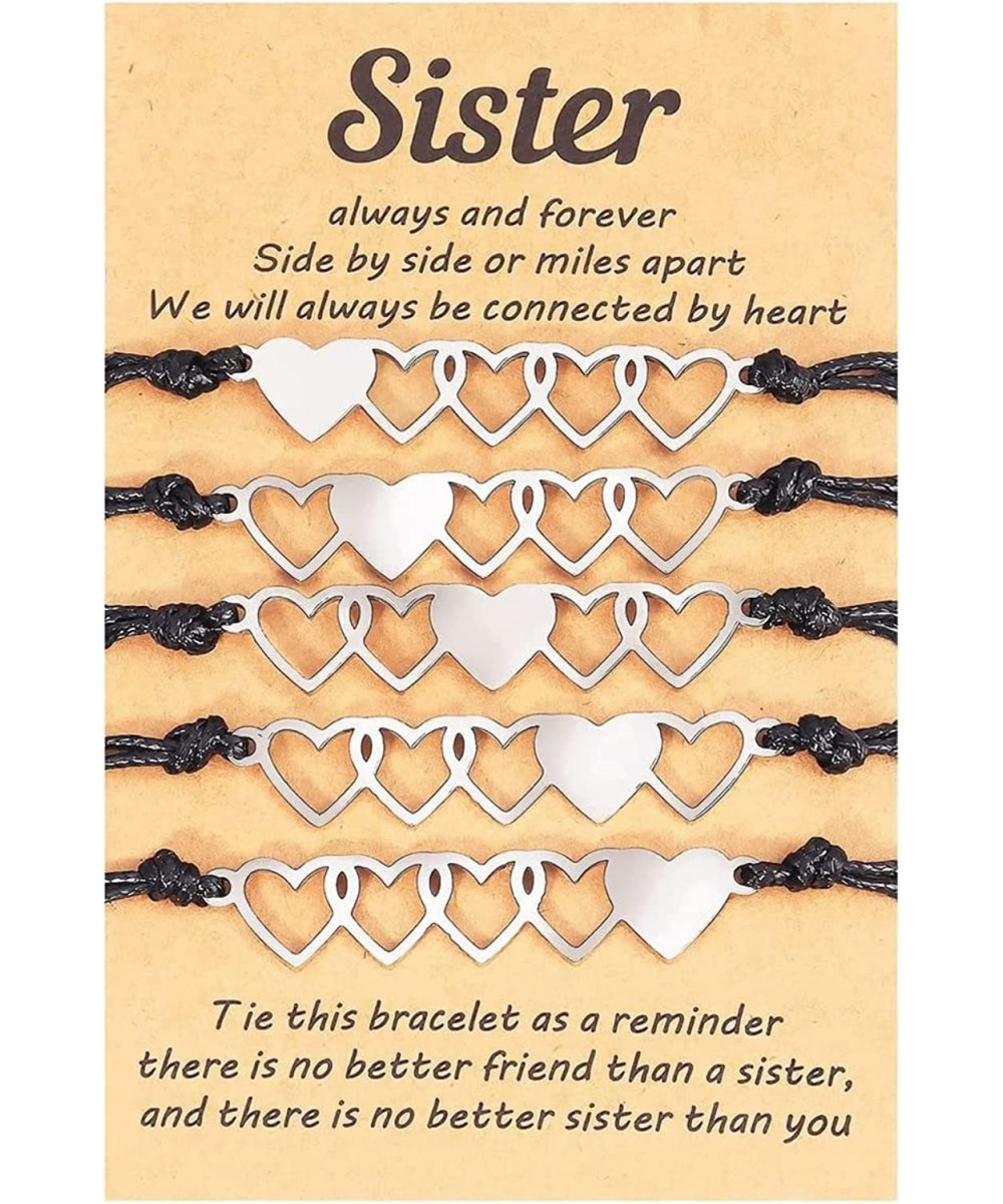 2/3/4/5/6 Friendship Bracelets Matching Heart Sister Bracelet Best Friends Bracelets for Teen Girls $26.60 Kids' Dress-Up Acc...