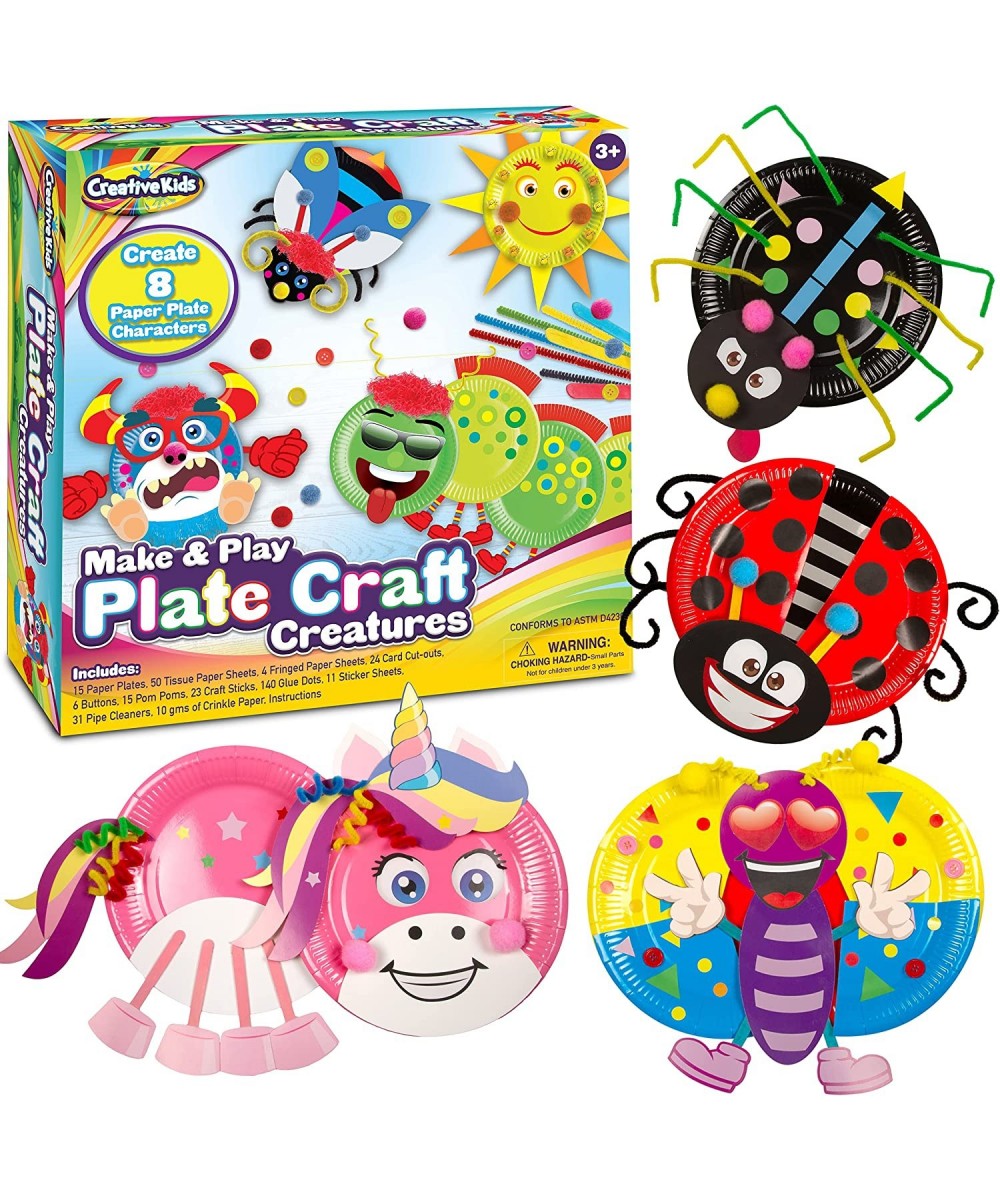 Make & Play Plate Craft Kit - Make 8 Paper Plate Characters – All Inclusive Kid-Safe Supplies - Educational Preschool Crafts ...