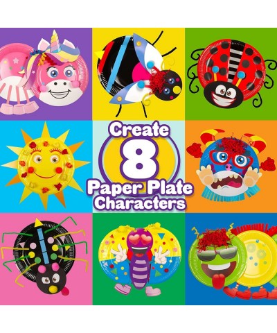 Make & Play Plate Craft Kit - Make 8 Paper Plate Characters – All Inclusive Kid-Safe Supplies - Educational Preschool Crafts ...