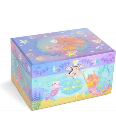 Girl's Musical Rainbow Mermaid Jewelry Box Gold Foil Design Over the Waves Tune - Musical Jewelry Box $40.15 Children's Jewel...