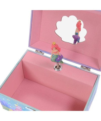 Girl's Musical Rainbow Mermaid Jewelry Box Gold Foil Design Over the Waves Tune - Musical Jewelry Box $40.15 Children's Jewel...