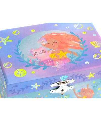 Girl's Musical Rainbow Mermaid Jewelry Box Gold Foil Design Over the Waves Tune - Musical Jewelry Box $40.15 Children's Jewel...