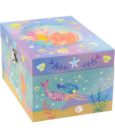 Girl's Musical Rainbow Mermaid Jewelry Box Gold Foil Design Over the Waves Tune - Musical Jewelry Box $40.15 Children's Jewel...