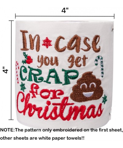 Christmas Embroidered Toilet Paper Decorations - Xmas Party/White Elephant/Gag Gift/ Bathroom Decor $17.95 Gags & Practical J...