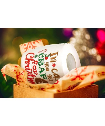 Christmas Embroidered Toilet Paper Decorations - Xmas Party/White Elephant/Gag Gift/ Bathroom Decor $17.95 Gags & Practical J...