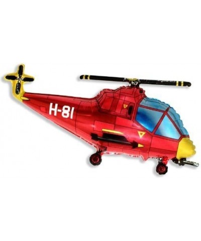 Helicopter Balloon 26" Foil Balloon - Red $15.89 Kids' Play Helicopters