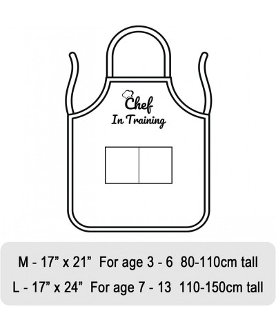 Kids Apron and Chef Hat Set Chef in Training Funny Child Apron with 2 Pockets Children Adjustable for Boys Girl $18.26 Toy Ki...