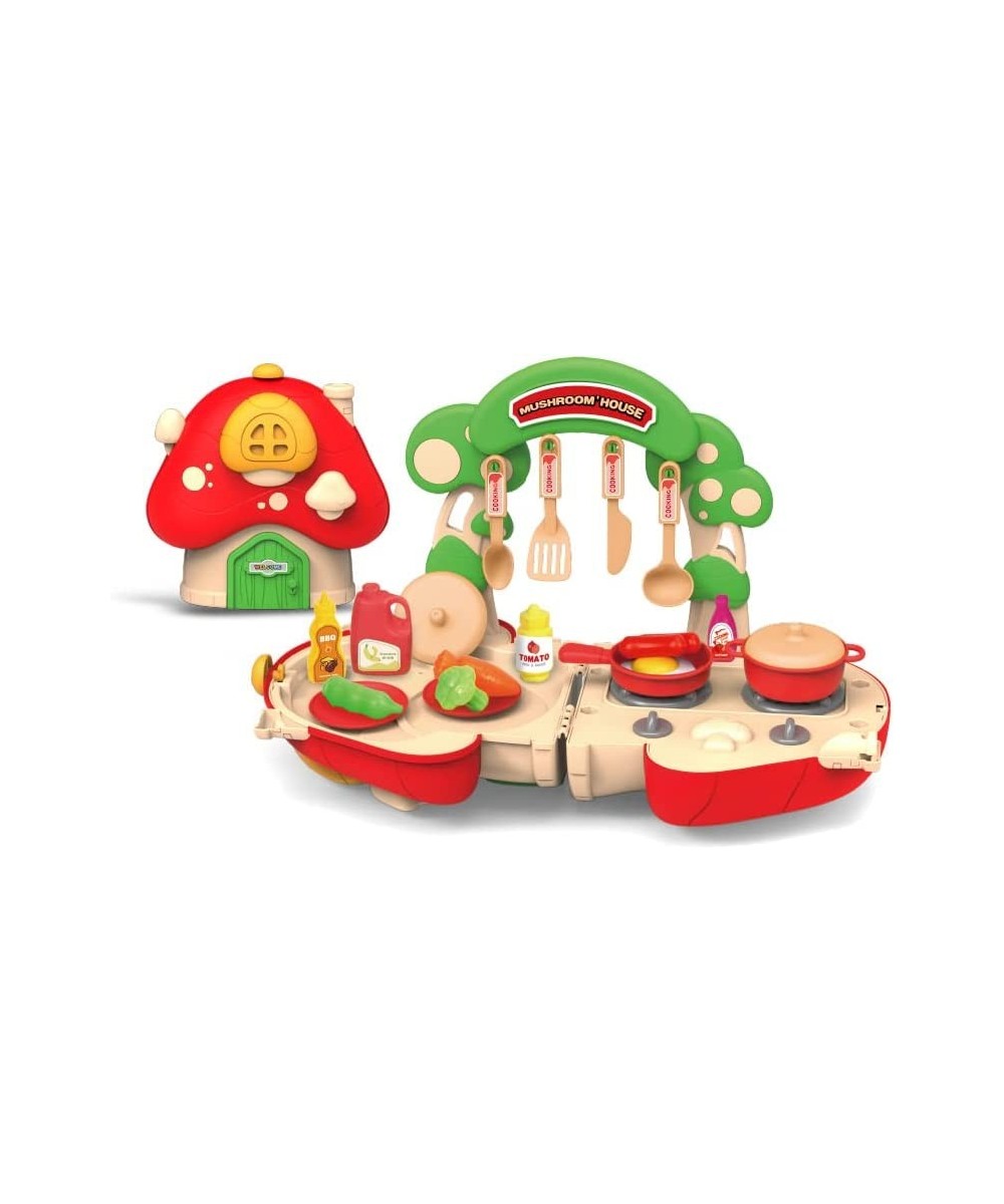 Pretend Play Series Kitchen Playset Little Chef Role Playing Cooking Toy Set Cookware Utensils Pots and Pans Foods Accessorie...