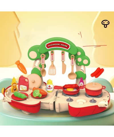 Pretend Play Series Kitchen Playset Little Chef Role Playing Cooking Toy Set Cookware Utensils Pots and Pans Foods Accessorie...