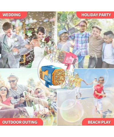 Bubble Gun for Kids with Bubble Solution 132 Hole Bubble Machine with Rich Bubbles Automatic Bubble Maker for Parties Wedding...