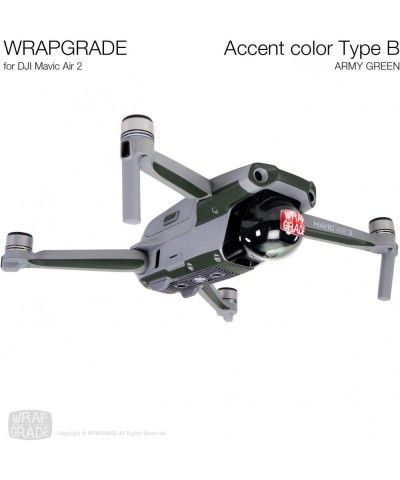 Skin Compatible with DJI Mavic Air 2 | Accent Color B (Army Green) $33.23 Remote & App Controlled Vehicles