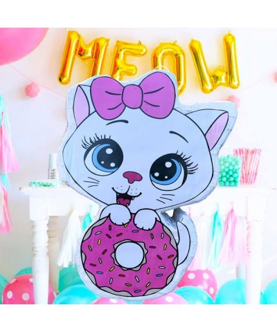 Cat Donut Pinata (16.5 x 12 x 4 inches) Perfect for Birthday Parties Kids Carnivals Cat Birthday Party Kitty Party Supplies K...