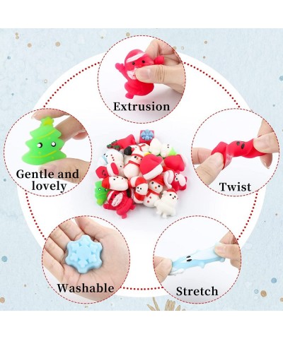 28Pcs Christmas Squishies Squishy Toys Christmas Mochi Squishy Toy Bulk for Party Favors Kawaii Squishy for Christmas Stockin...