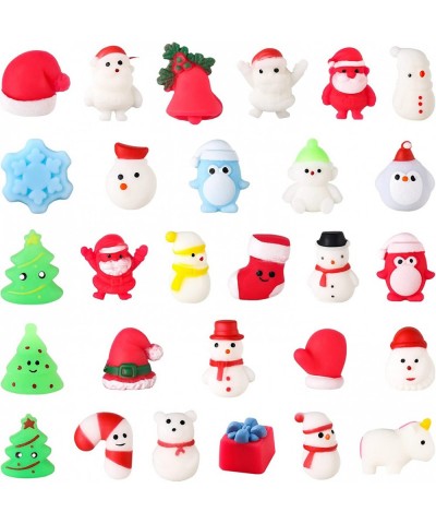 28Pcs Christmas Squishies Squishy Toys Christmas Mochi Squishy Toy Bulk for Party Favors Kawaii Squishy for Christmas Stockin...