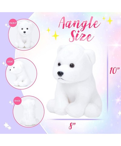 Light up Stuffed Polar Bear LED Animals with Colorful Night Lights Glow in Dark Plush Wildlife Toys Birthday for Toddler Kids...