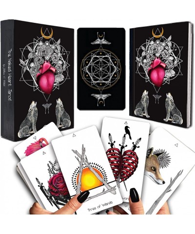 Tarot Deck by Jillian C. Wilde - Black Tarot Deck Tarot Cards with Guide Book - Nature & Animal Tarot Cards for Beginners & A...