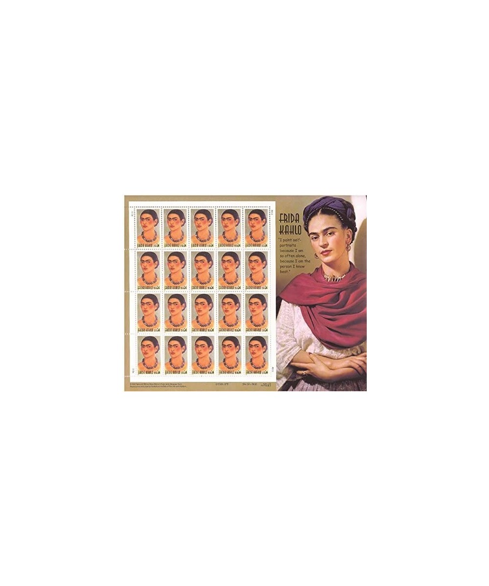 Frida Kahlo Sheet of Twenty 34 Cent Stamps Scott 3509 $38.78 Collectible Postage Stamps