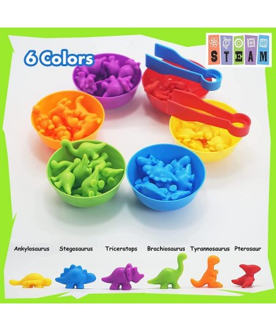 Counting Dinosaurs Matching Game with Sorting Cups Color Classification and Sensory Training Educational Learning Toys Set Gi...