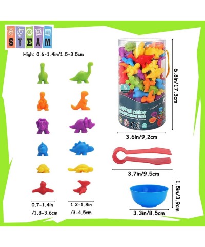 Counting Dinosaurs Matching Game with Sorting Cups Color Classification and Sensory Training Educational Learning Toys Set Gi...