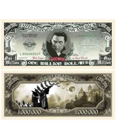 Dracula Million Dollar Bill - (Pack of 5) $15.58 Gags & Practical Joke Toys