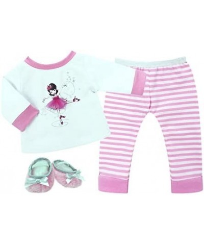 15 Inch Baby Doll Ballerina PJs 3 Pc. Baby Doll Pajamas Pink Striped Leggings Long Sleeves and Slippers Doll Not Included $24...